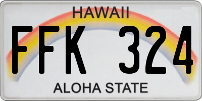 HI license plate FFK324