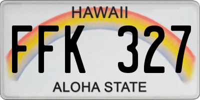 HI license plate FFK327