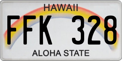 HI license plate FFK328