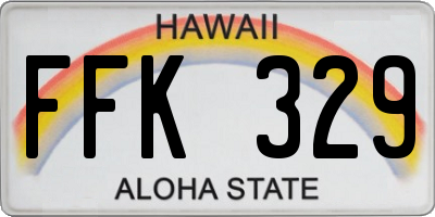 HI license plate FFK329