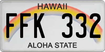 HI license plate FFK332