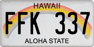 HI license plate FFK337