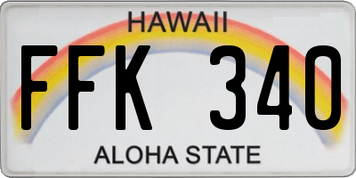 HI license plate FFK340