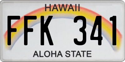 HI license plate FFK341