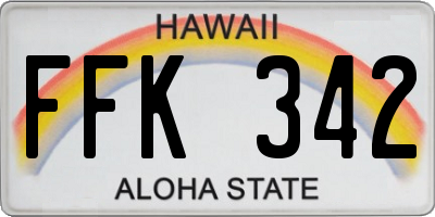 HI license plate FFK342