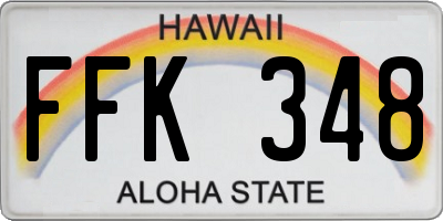 HI license plate FFK348