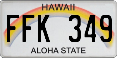 HI license plate FFK349