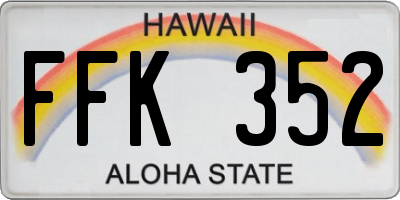 HI license plate FFK352