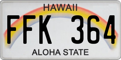 HI license plate FFK364