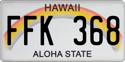 HI license plate FFK368