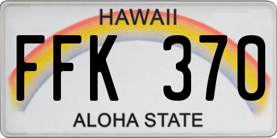 HI license plate FFK370