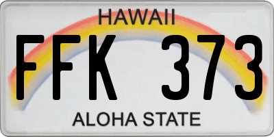 HI license plate FFK373