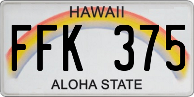 HI license plate FFK375