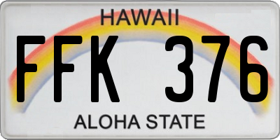 HI license plate FFK376