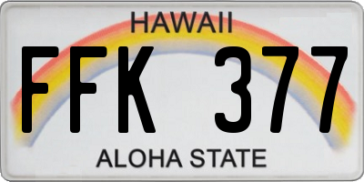HI license plate FFK377