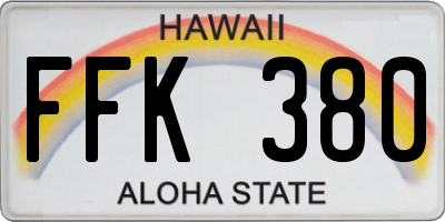 HI license plate FFK380