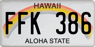 HI license plate FFK386