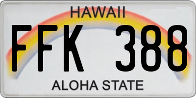 HI license plate FFK388
