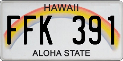 HI license plate FFK391