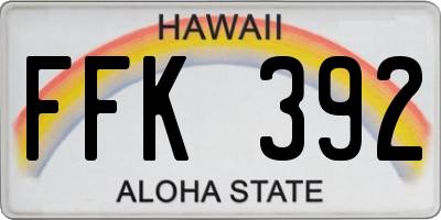 HI license plate FFK392