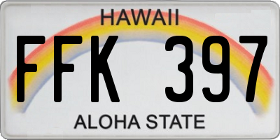 HI license plate FFK397
