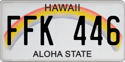 HI license plate FFK446