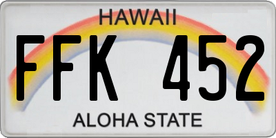 HI license plate FFK452