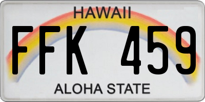 HI license plate FFK459