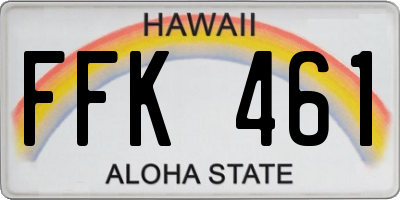 HI license plate FFK461