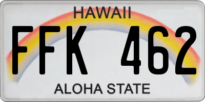 HI license plate FFK462