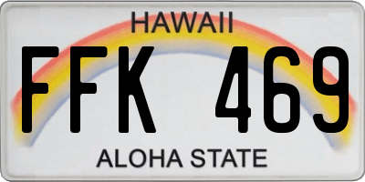 HI license plate FFK469
