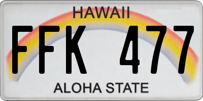 HI license plate FFK477