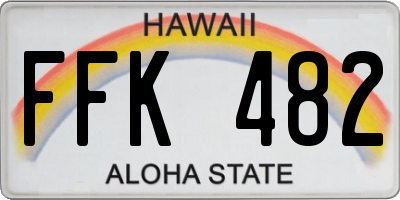 HI license plate FFK482