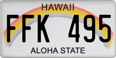 HI license plate FFK495