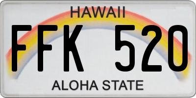 HI license plate FFK520