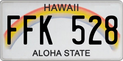 HI license plate FFK528