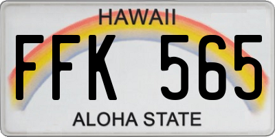 HI license plate FFK565