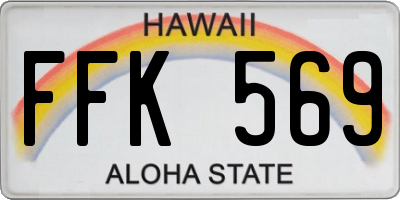 HI license plate FFK569