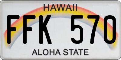 HI license plate FFK570