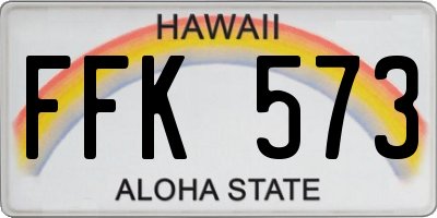 HI license plate FFK573