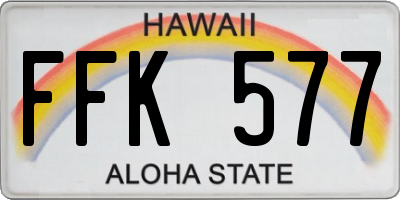 HI license plate FFK577