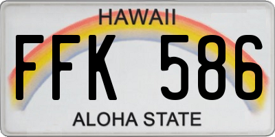 HI license plate FFK586
