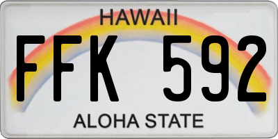 HI license plate FFK592