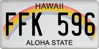 HI license plate FFK596