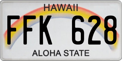 HI license plate FFK628