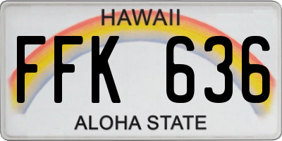 HI license plate FFK636