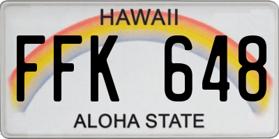 HI license plate FFK648