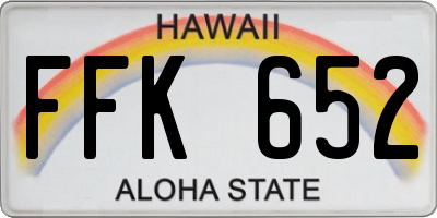 HI license plate FFK652