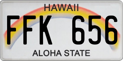 HI license plate FFK656
