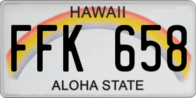 HI license plate FFK658